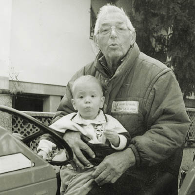 nonno e nipote trattore